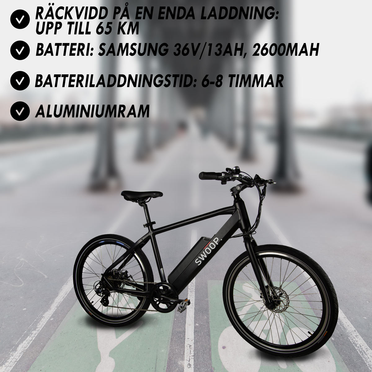 El-sykkel Swoop MTB, 26"