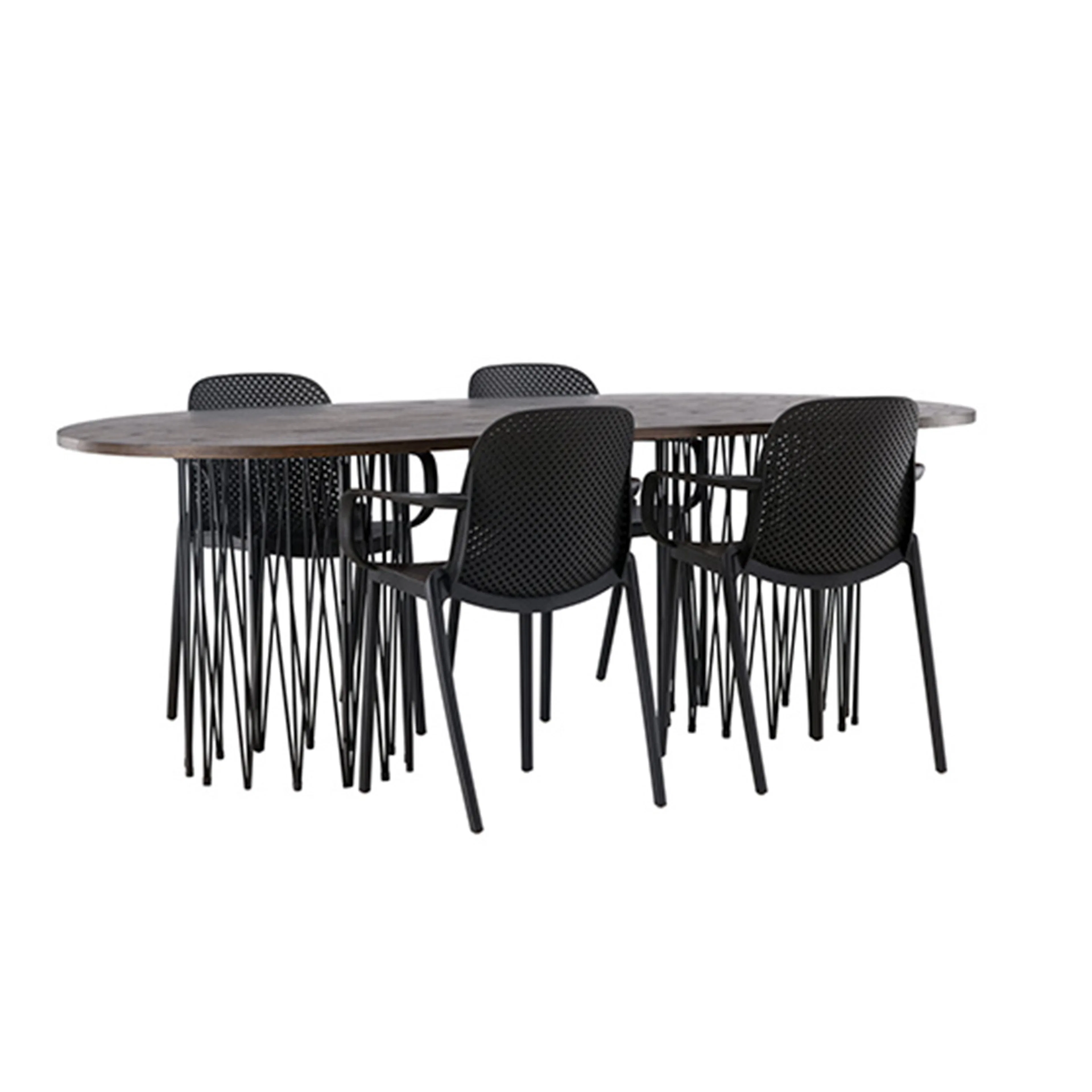Spisegruppe furniture/fashion Stone med 4 Baltimore Stoler