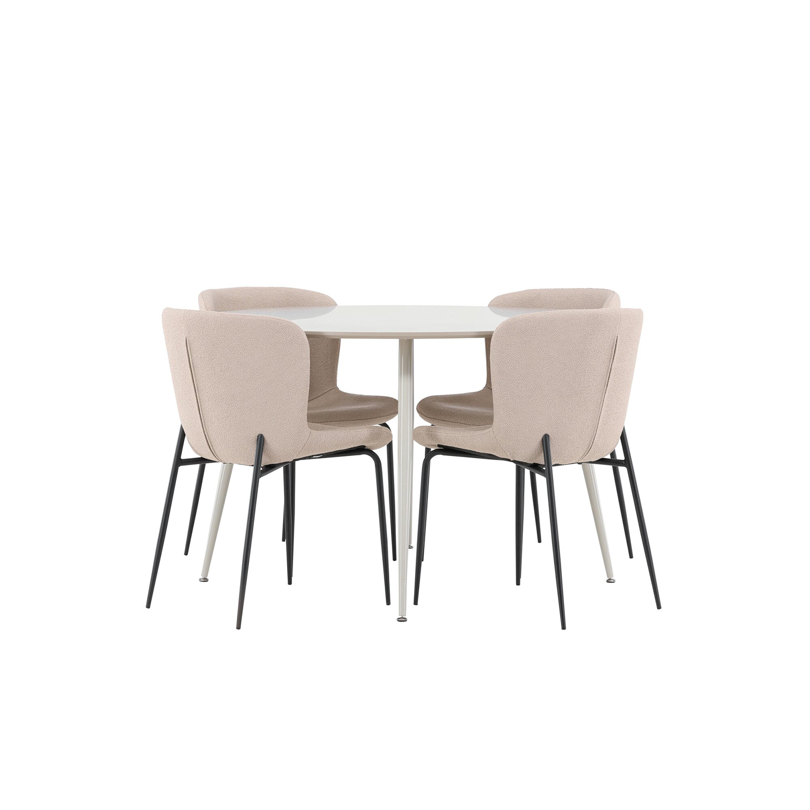 Spisegruppe Venture Home Plaza Ø120 med 4 stk Modesto Stoler