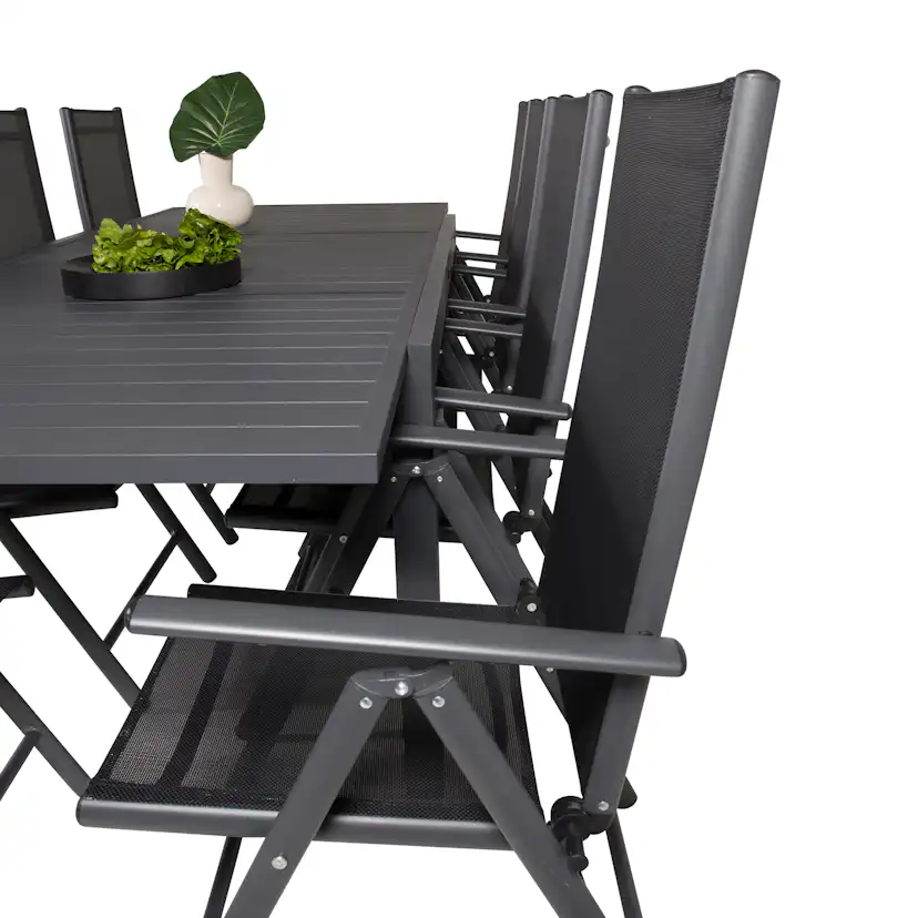 Spisegruppe Venture Home Madrid 160/240 med 8 Bront Spisestoler