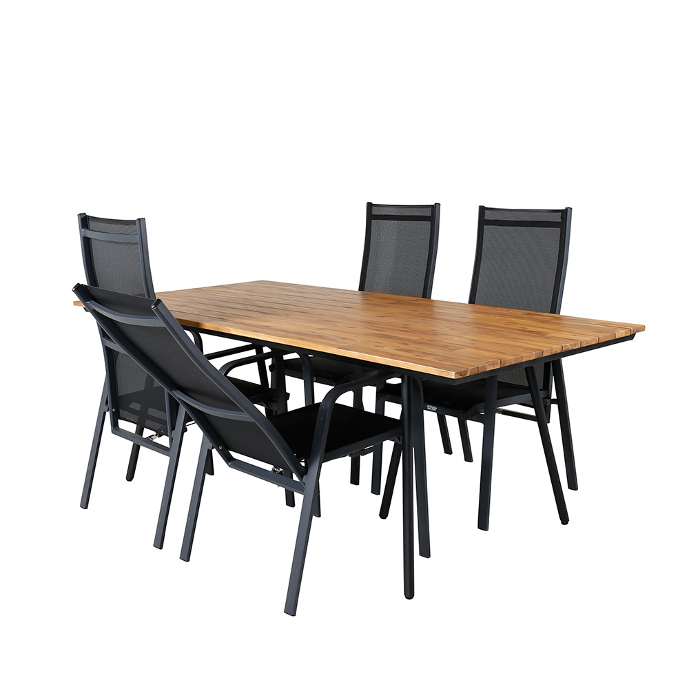 Spisegruppe Venture Home Chane med 4 Curz Spisestoler