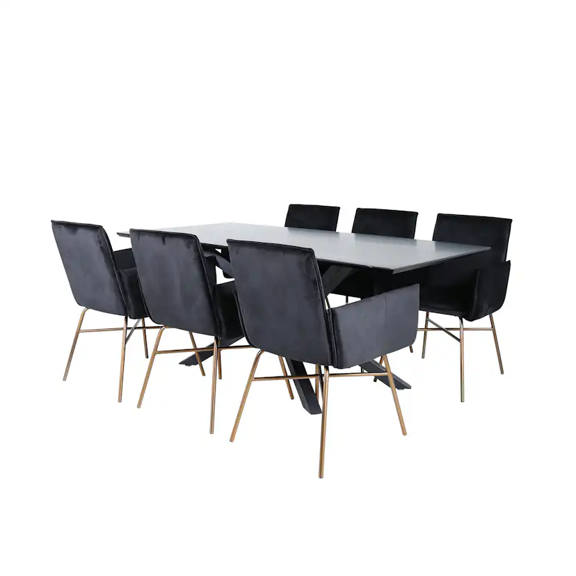 Spisegruppe Venture Home med Piata Spisebord og 6 Annika Spisestoler