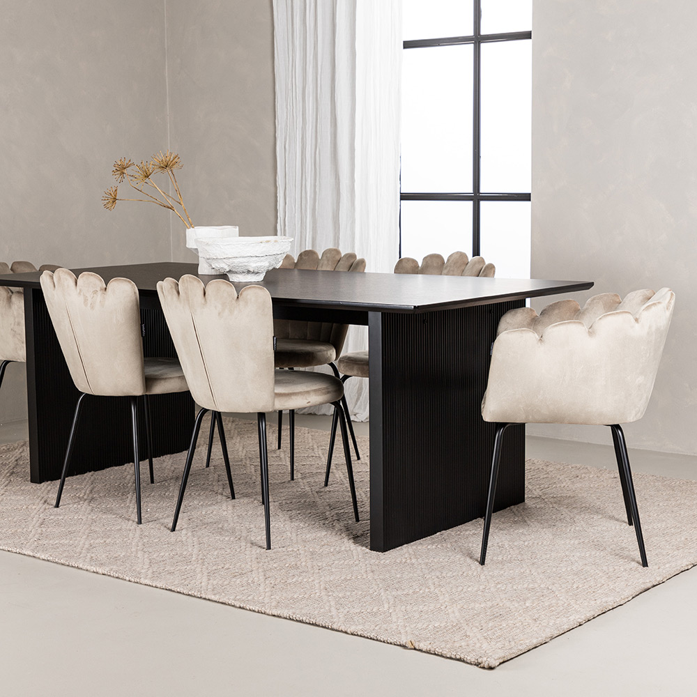 Spisegruppe Venture Home Vail med 4 Limhamn Light Stoler