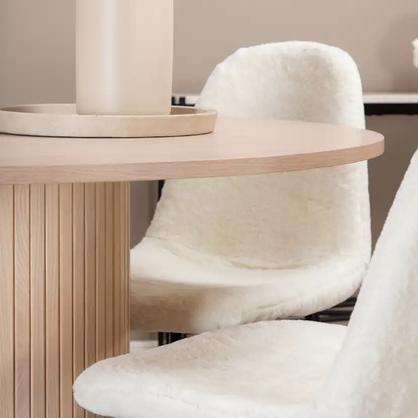 Spisegruppe Venture Home Bianca Rund med 4 Pobbie Stoler