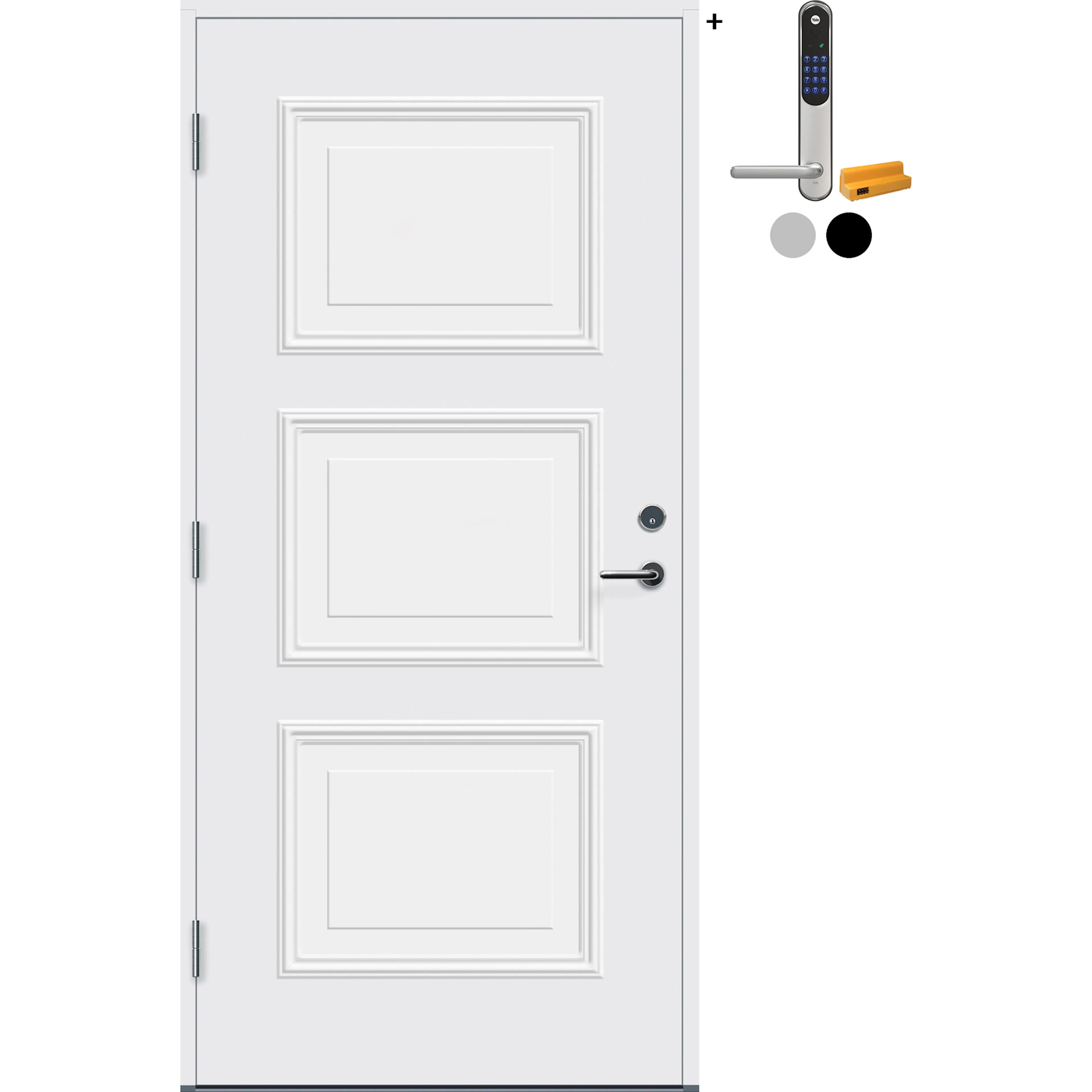 Ytterdør Bygg1 Moi Thermoisolert med Yale Doorman Classic Home