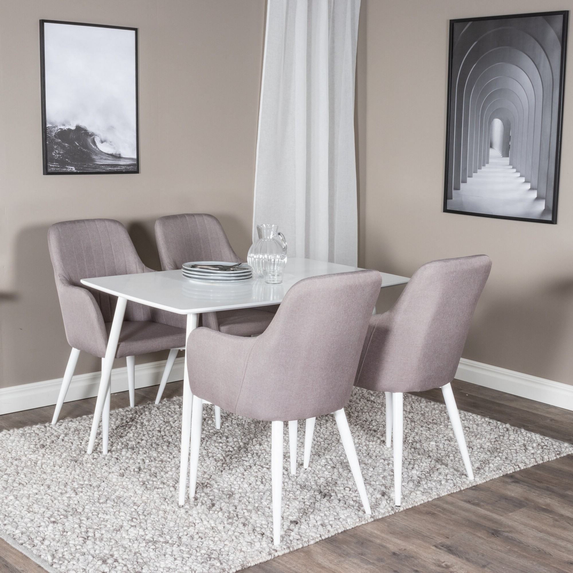 Spisegruppe Venture Home Polar med 4stk Comfort Stoler