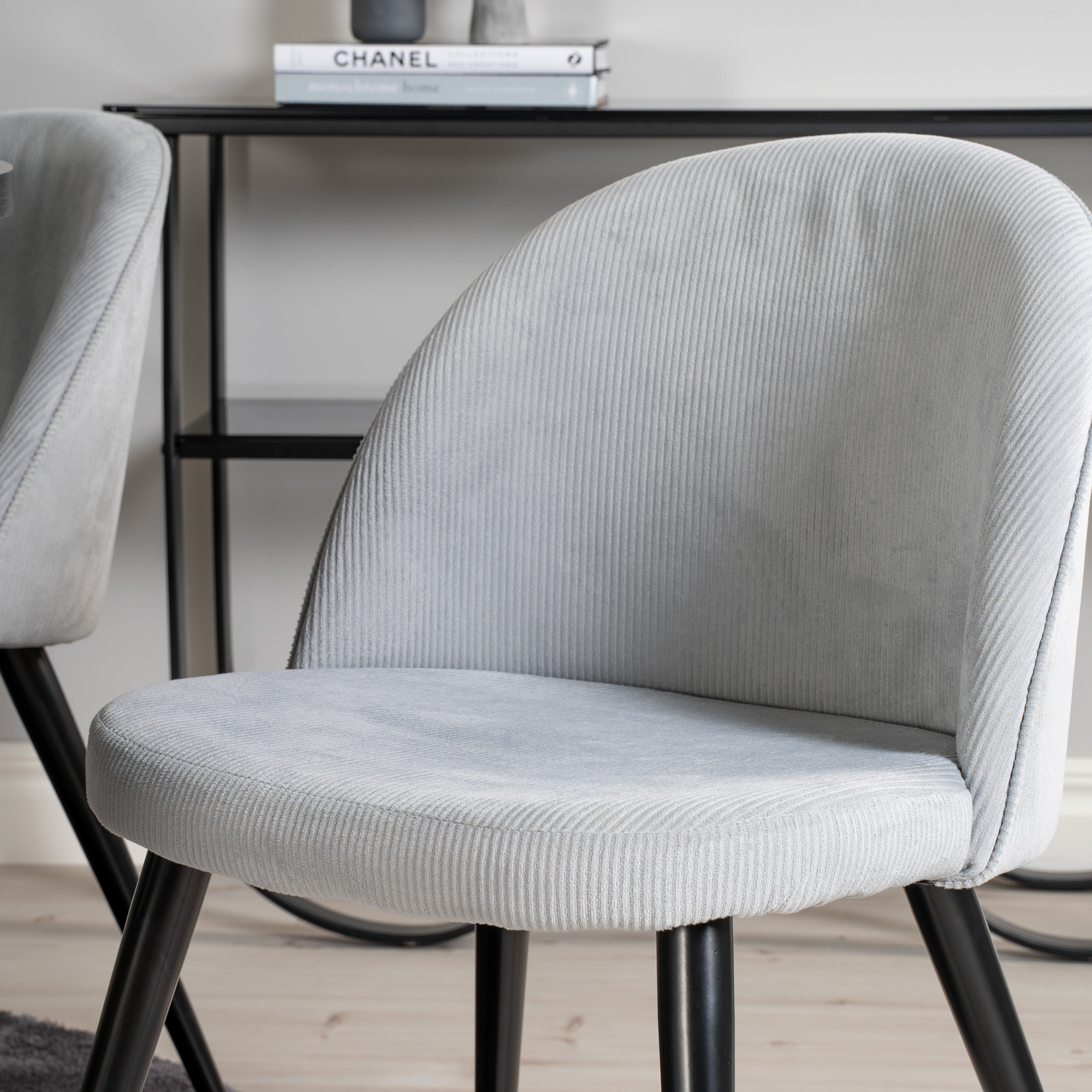 Copenhagen - Dining Table round - Black / Black+Velvet matst Sort/Grå