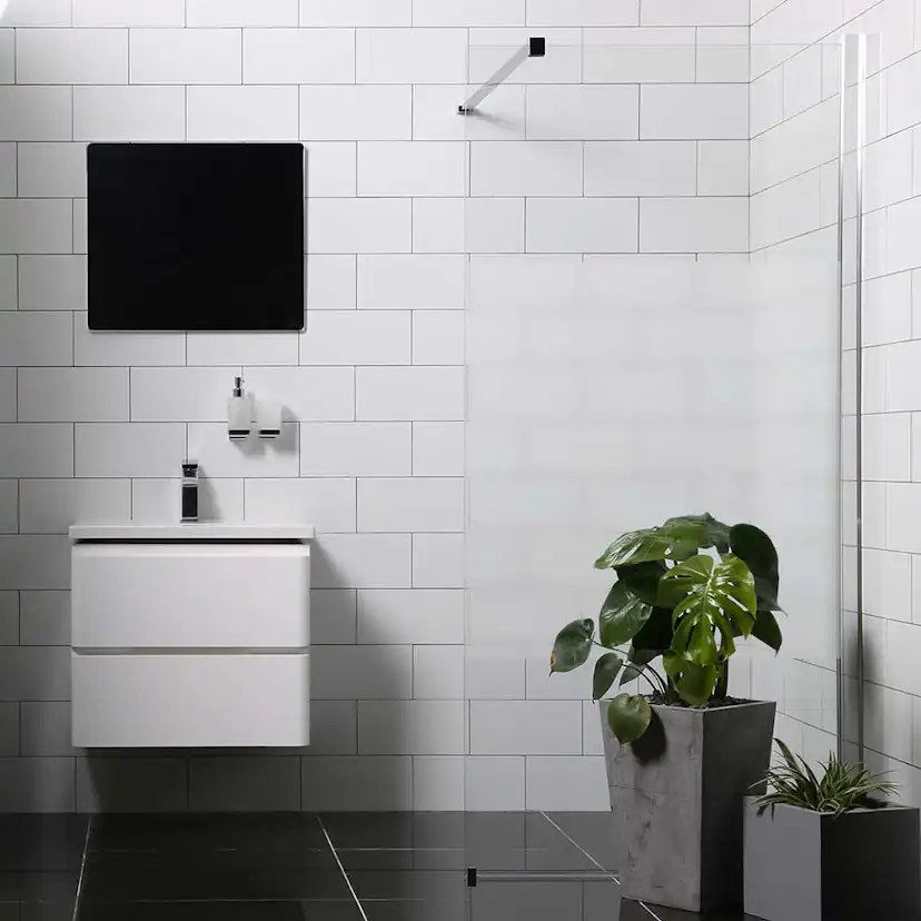 Duschvägg Bathlife MÅNGSIDIG P/P Delvis frostat (Vital)