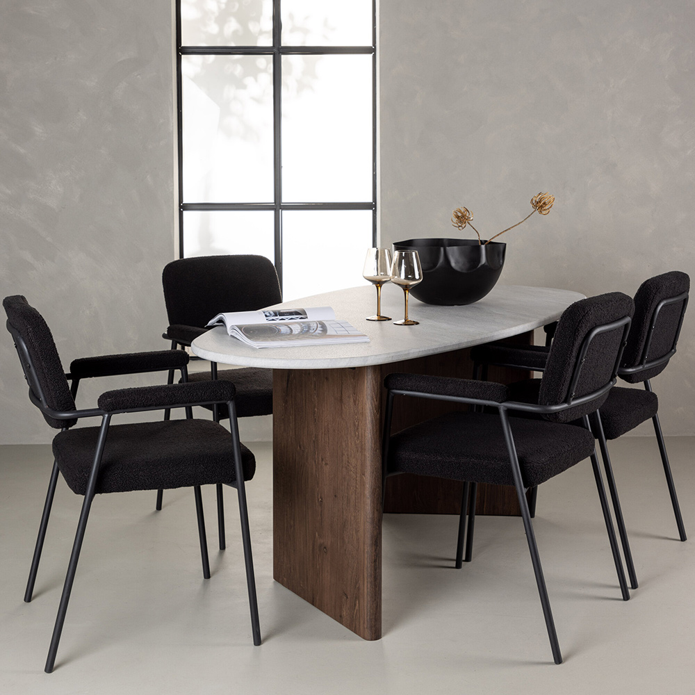 Spisegruppe Venture Home Grönvik med 4 Yesterday Stoler