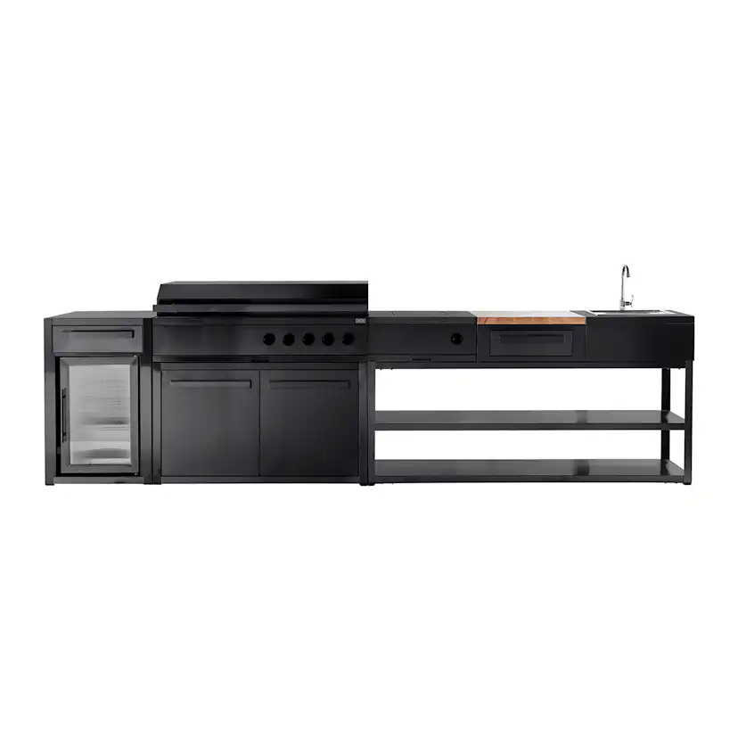 Grunnmodul MyOutdoorKitchen Nordic Line med Dør 120 cm for 2 moduler