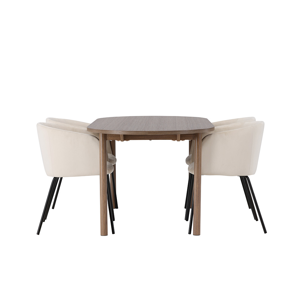 Spisegruppe Venture Home Andy med 4 Berit Stoler