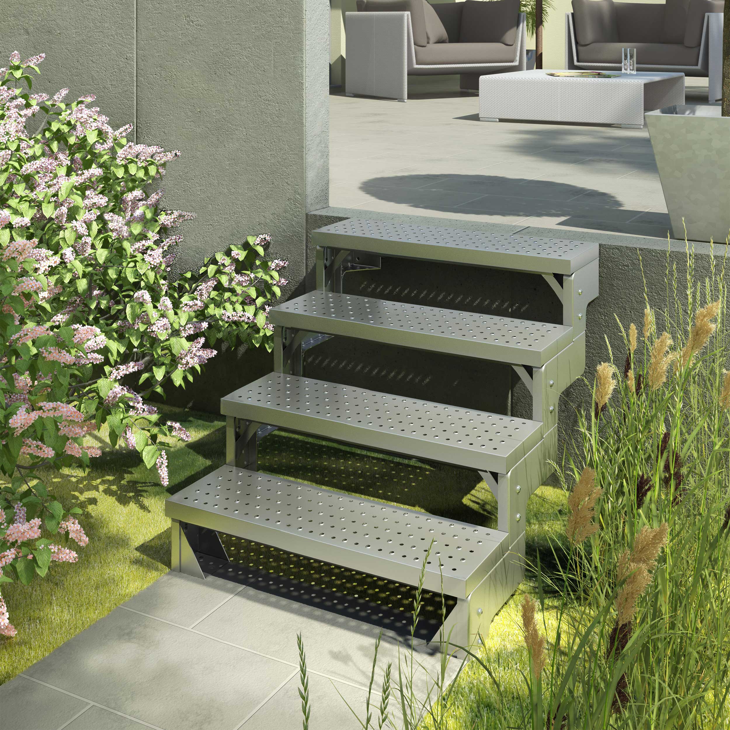 Hagetrapp Dolle Gardentop uten Rekkverk