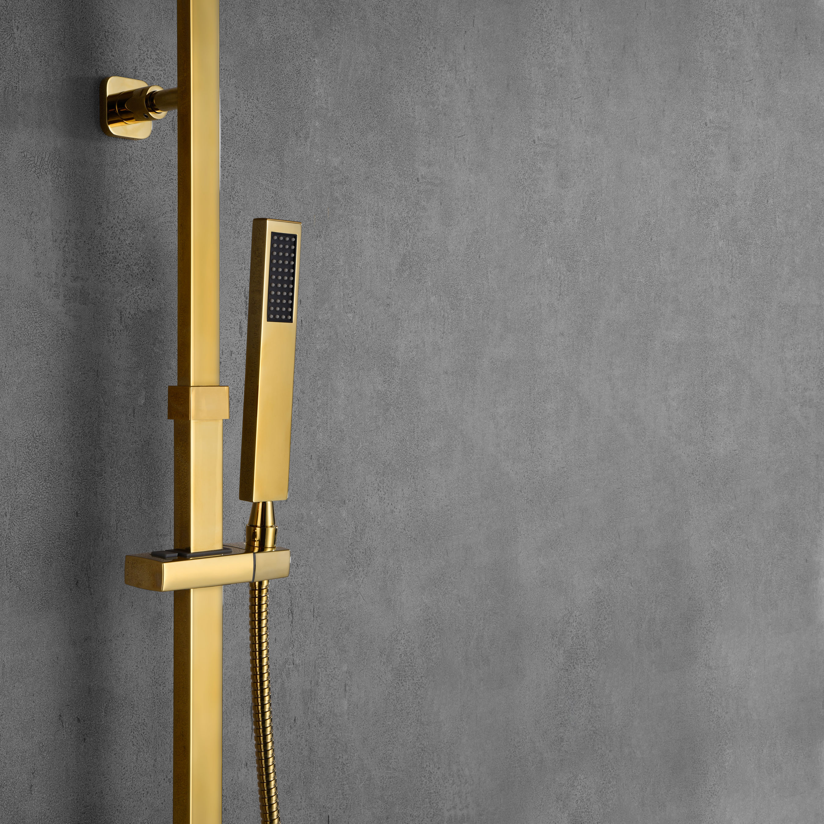 Takduschset Bathlife Flöda Guld Mässing