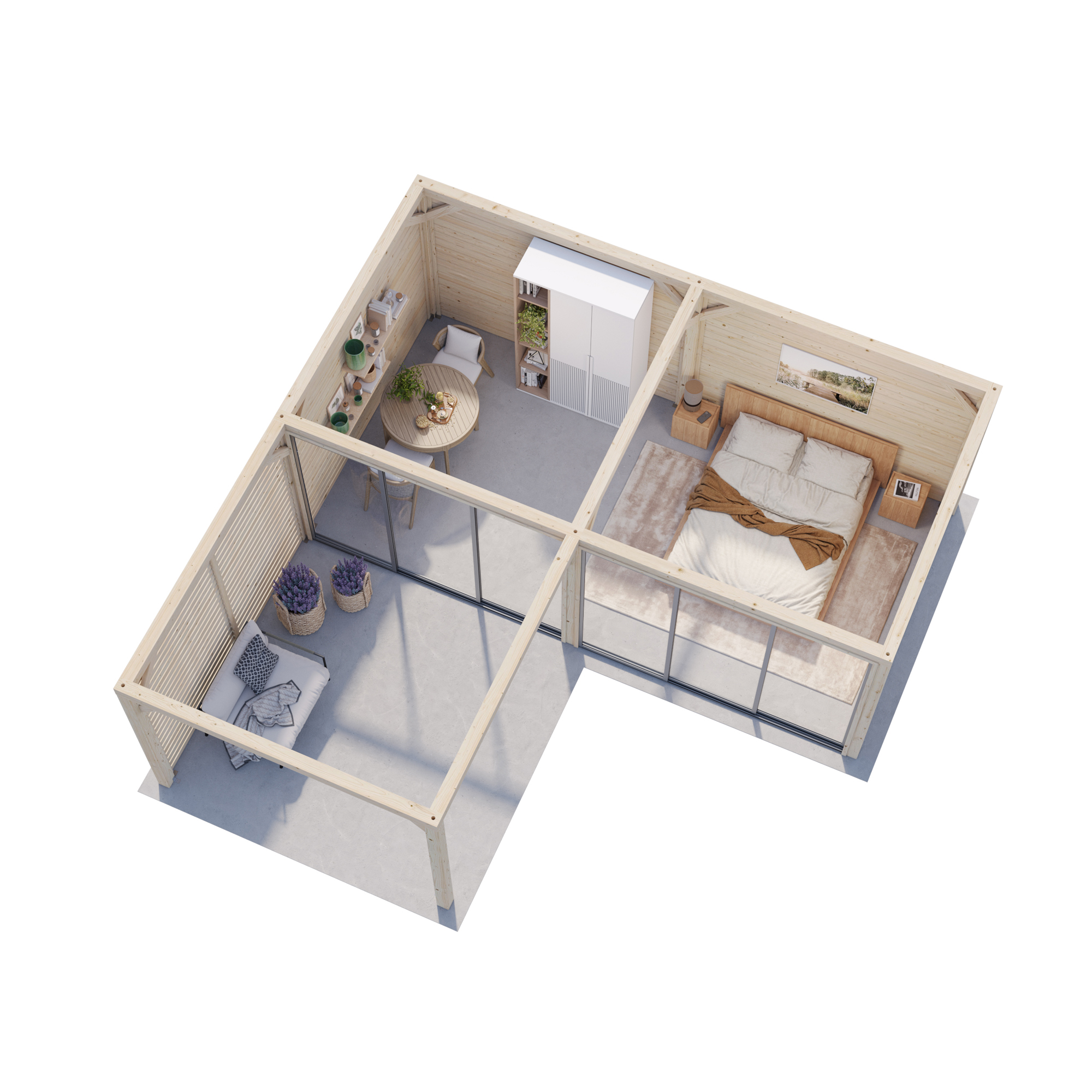 Hagestue Palmako Bianca 24,9 m2 Sett 213 Slide