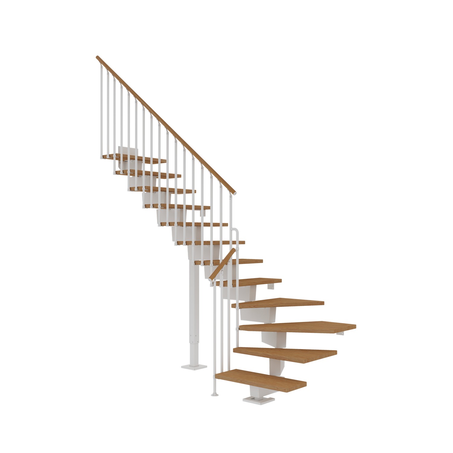 DUBAI ek oljad 1/4 9016 CLASSIC III 14T 80W Hvit, Maks Takhøyde: 2550-3150 mm, Antall Trinn: 14 stk