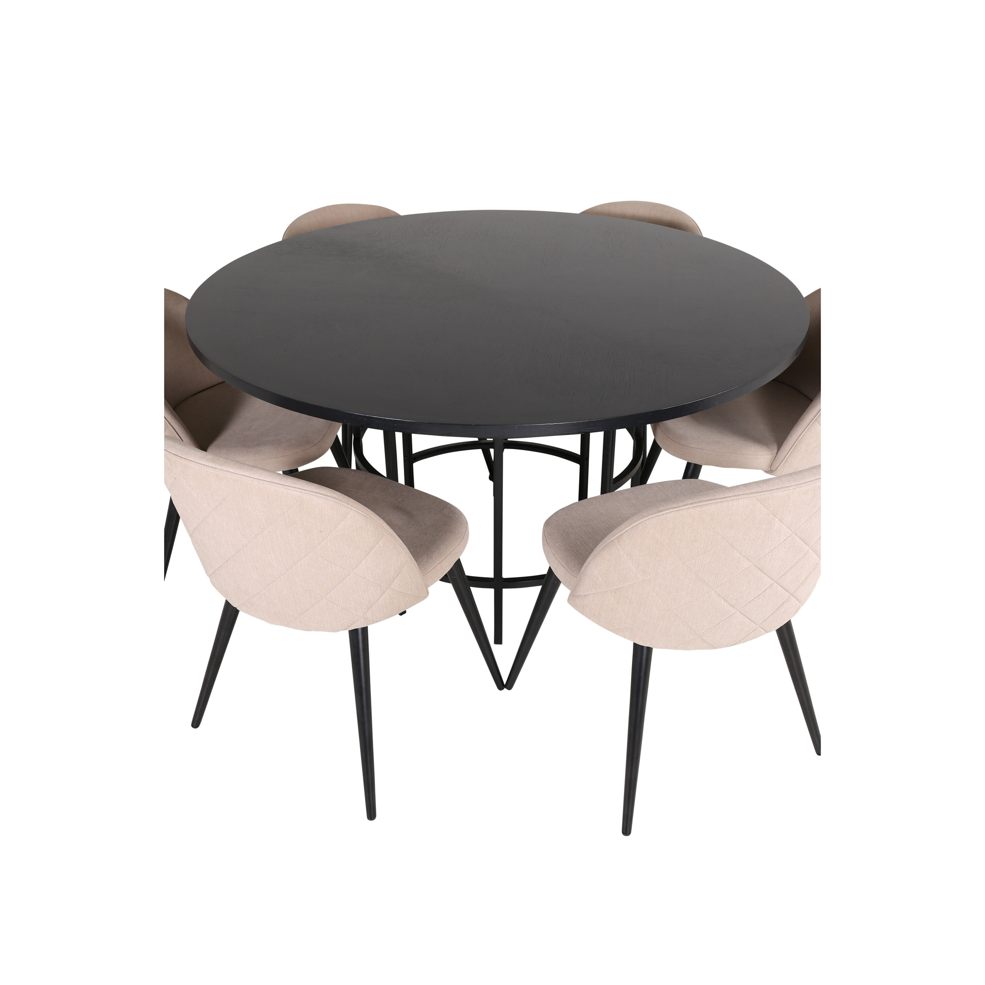 Spisegruppe furniture/fashion Copenhagen Ø140 cm med 6 Velvet Stoler