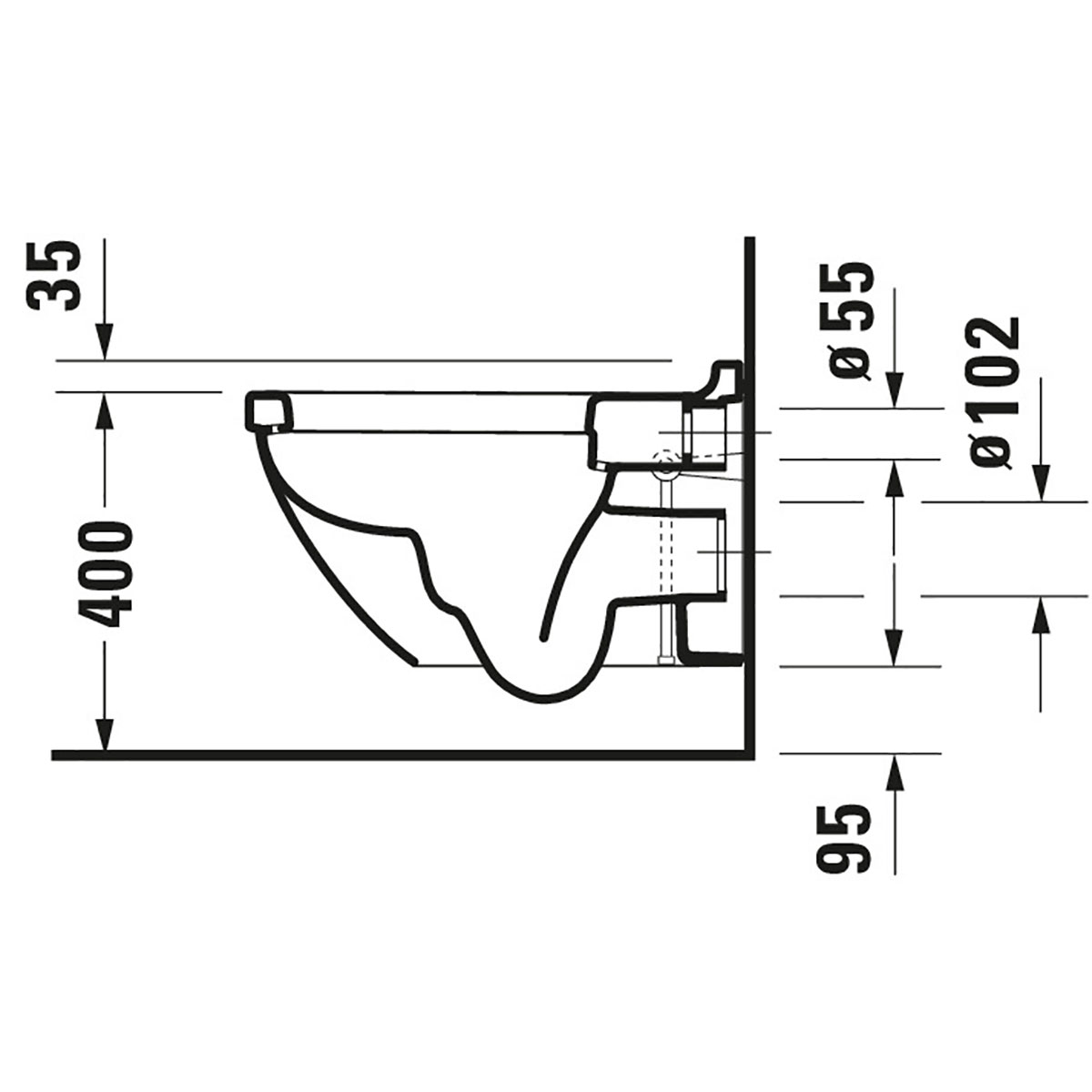 Vägghängd Toalettstol Duravit Starck 3 222509