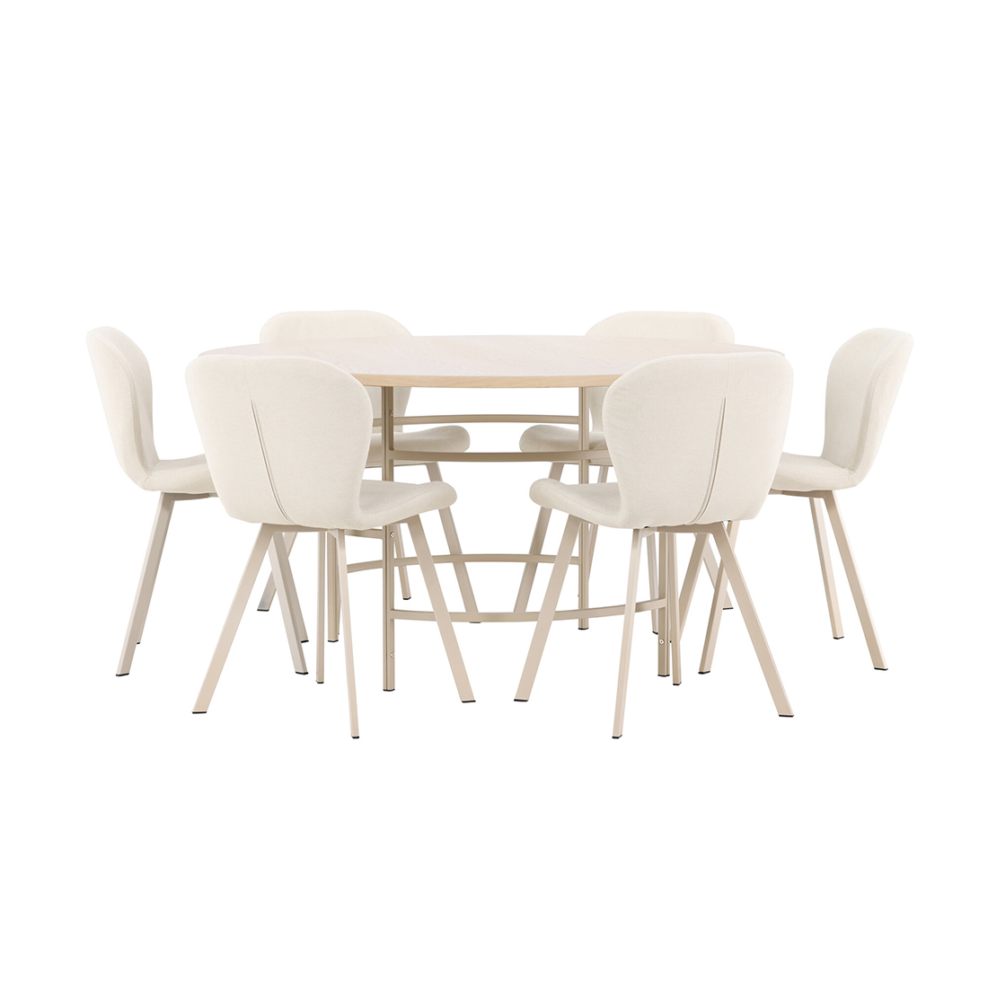 Spisegruppe Venture Home Copenhagen Ø140 cm med 6st Lilja Spisestoler