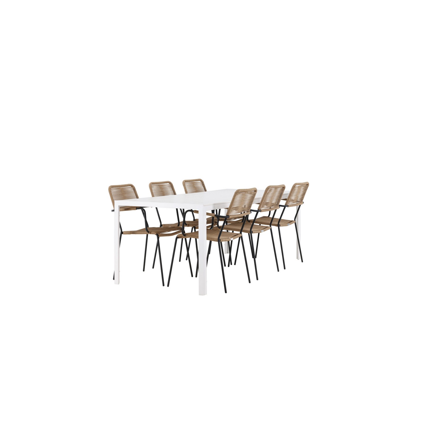 Hagegruppe Venture Home Break med 6 Lindos Lenestoler