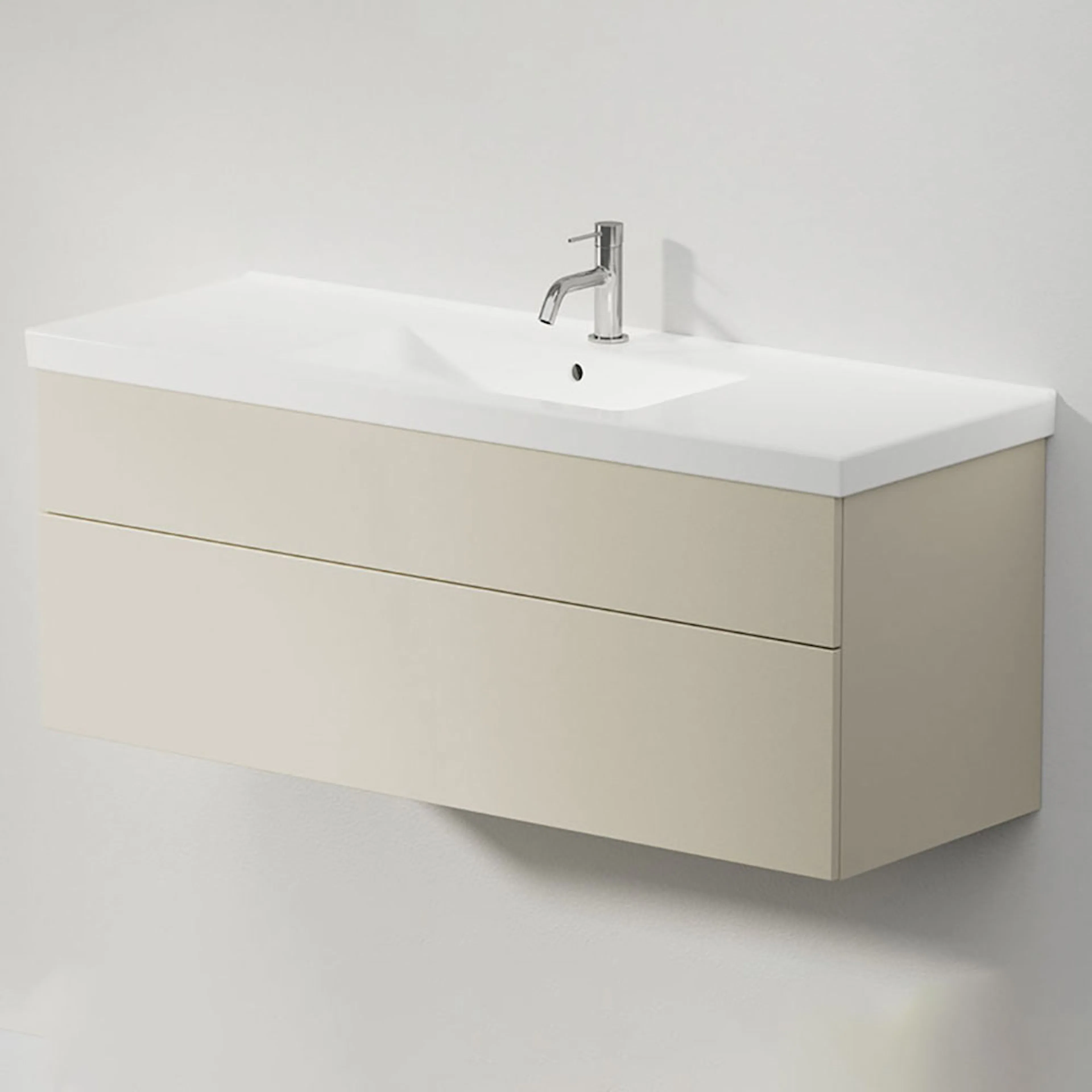 VISKAN Solid 120, Light Sand, 2 Lådor, 1190x490x425 mm Bredd: 1200 mm, Light Sand