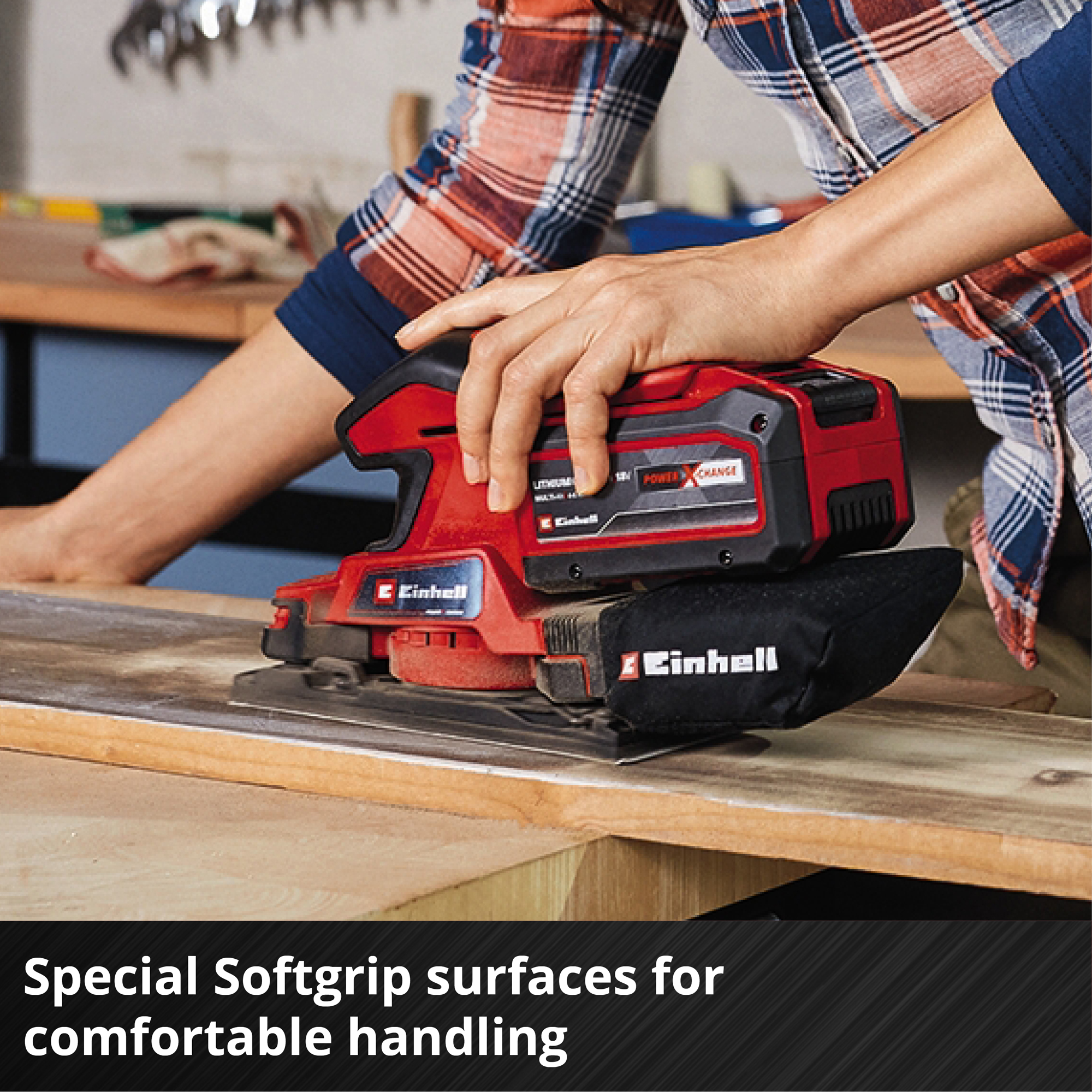 Slipemaskin Einhell TC-OS 18/187 Li 18V Uten Batteri og Lader