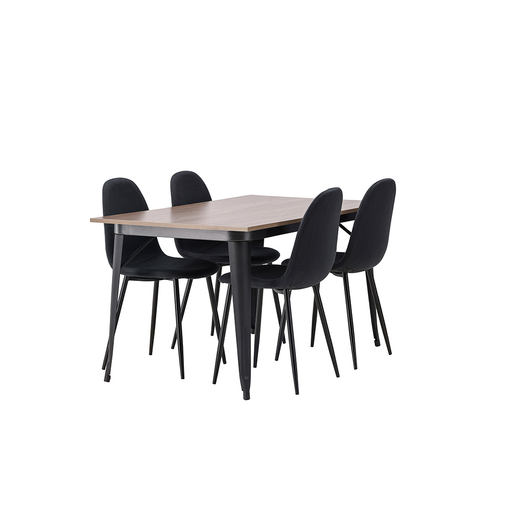Spisegruppe Venture Home Tempe 140 cm med 4 Polar Stoler