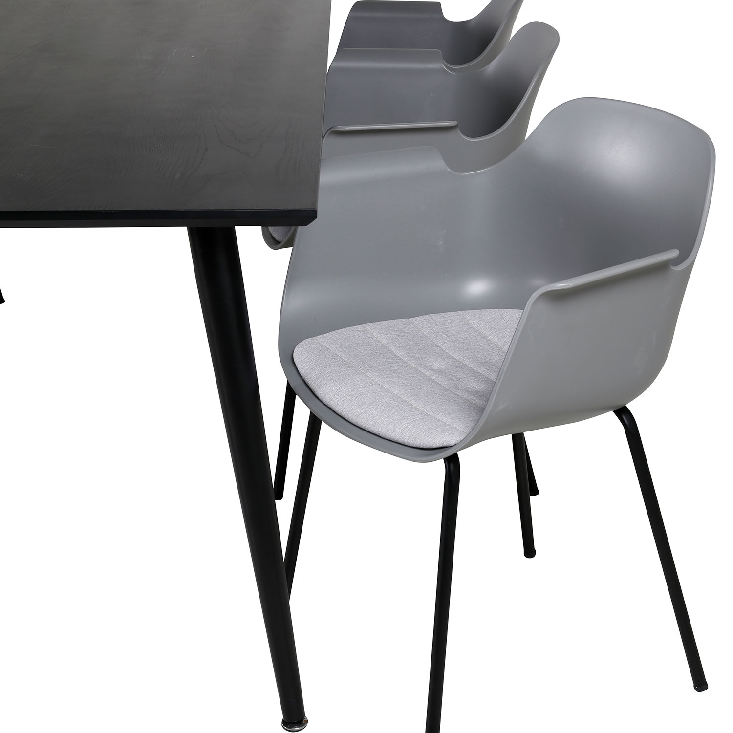 Spisegruppe Venture Home Dipp med 6 Comfort Plastic Stoler