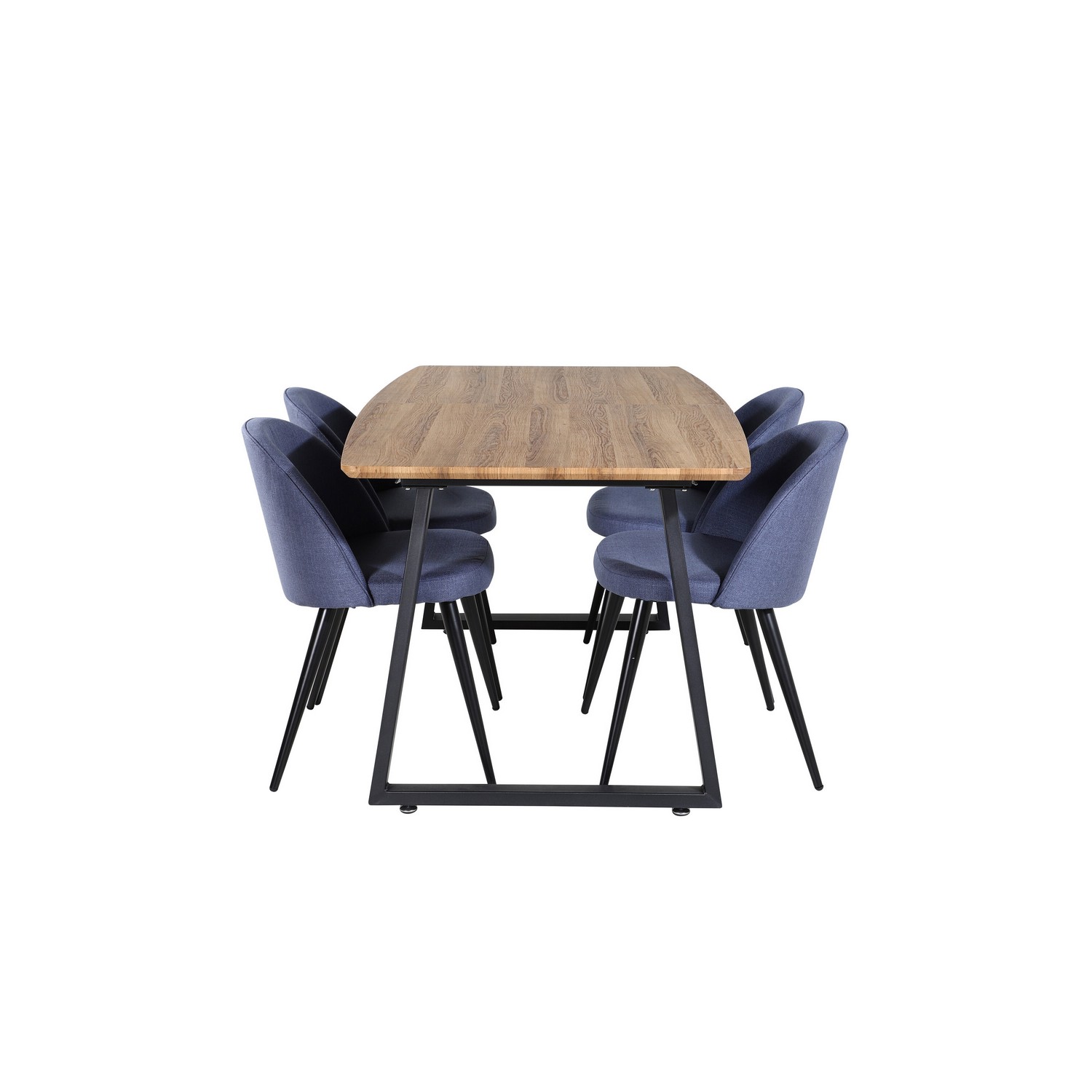 Spisegruppe Venture Home Ina med 4 Valentina Stoler Polyester