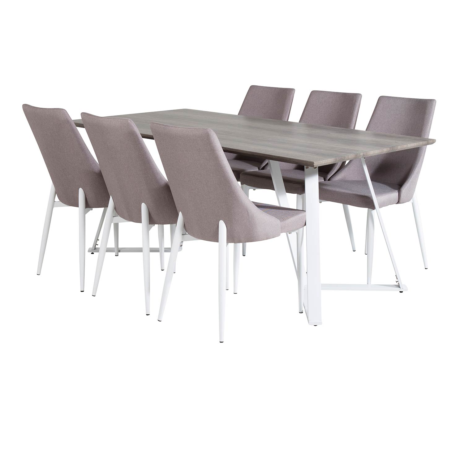 Spisegruppe Venture Home Madde med 6 Laura Stoler Polyester