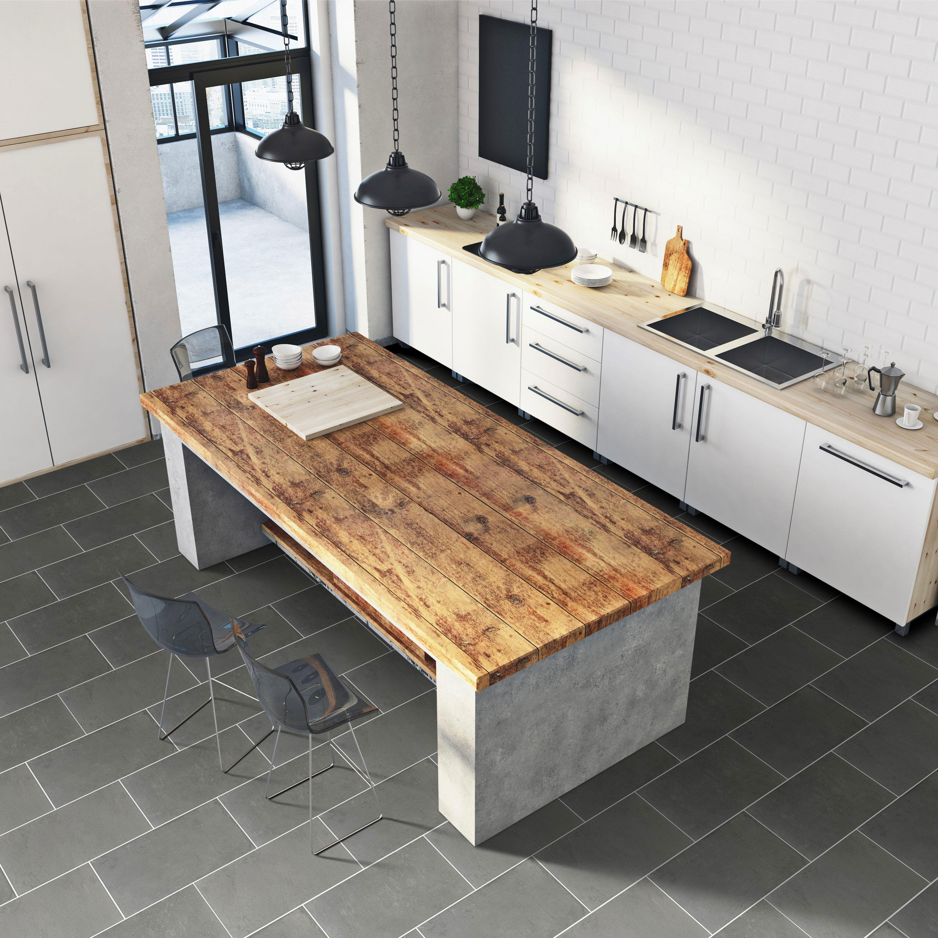 Klinker Arredo Concreate Join Mellomgrå Natural 30x60 cm
