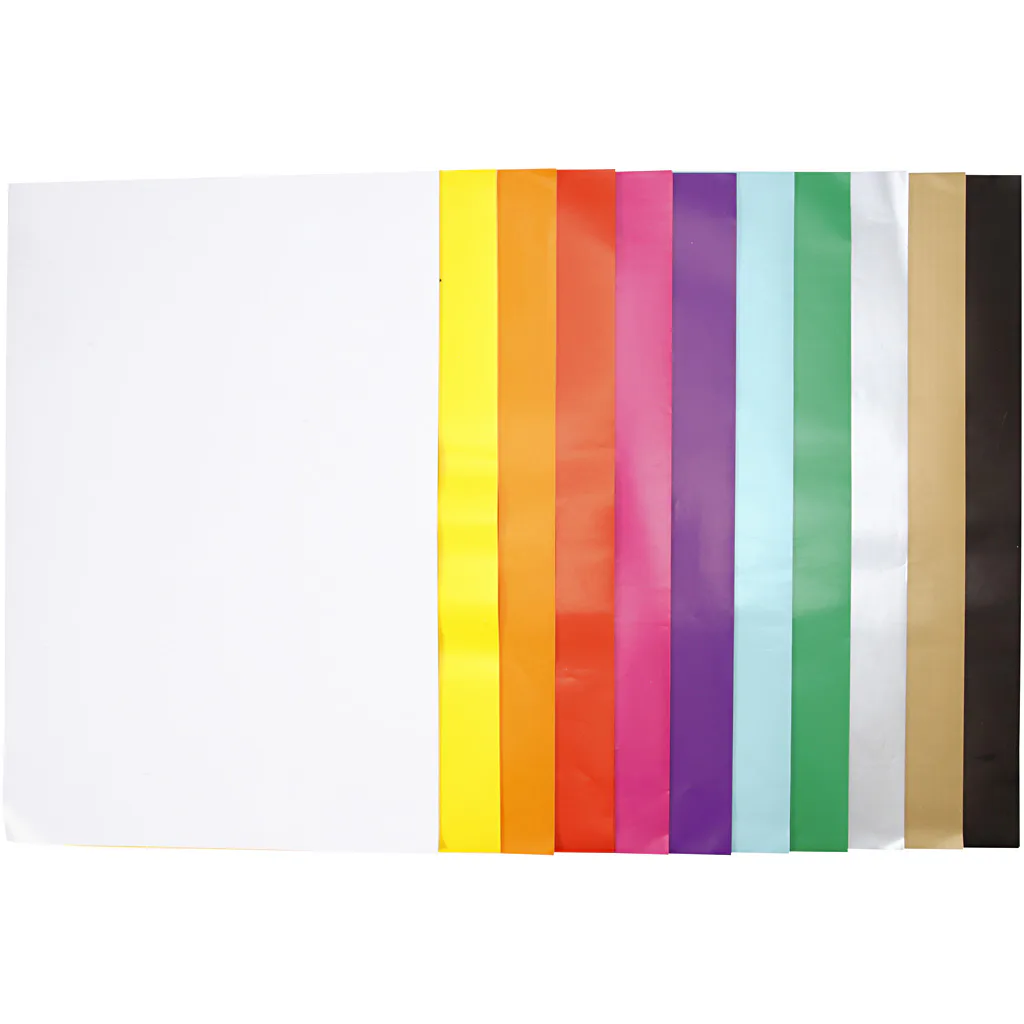 Glanspapir Creativ Company Ass Farger 32x48 cm 11x25 Ark/1 Pk