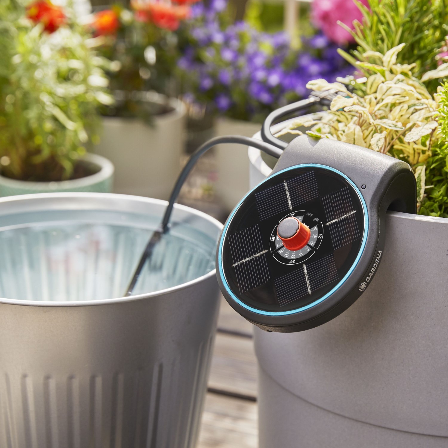 Vanningssett Gardena AquaBloom Solcelledrevet