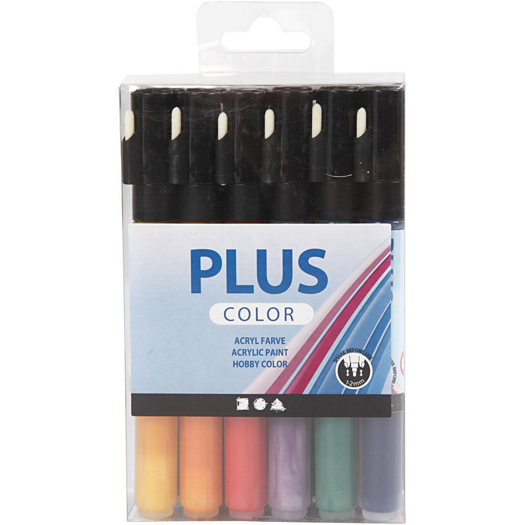 Tusj Creativ Company Plus Color Mixade Farger 14,5 cm Strek 1-2 mm 18 Stk/1 Pk
