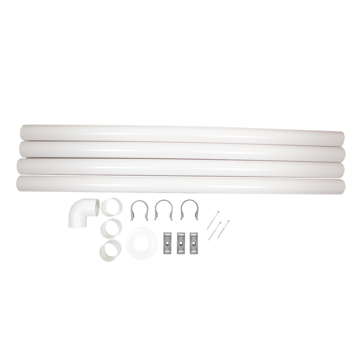 Ventilasjonssett Separett Tiny® 4m rør, inkl. Skjøt & fester