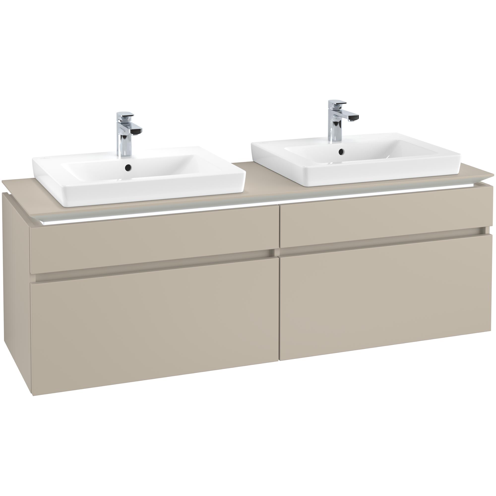 Tvättställsskåp Villeroy & Boch Legato 1600 med 4 Lådor för Två Tvättställ från Finion & Subway