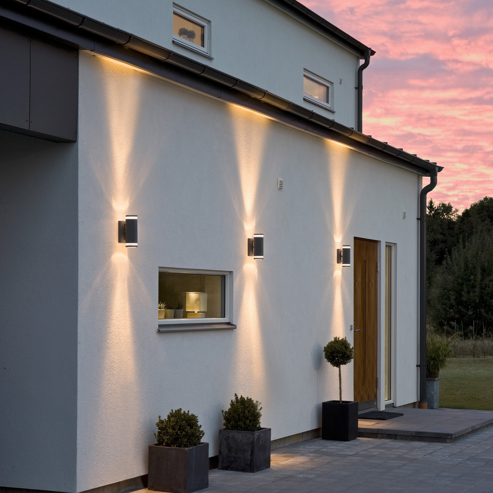 Vegglampe Gnosjö Konstsmide Modena Transparent Opp/Ned