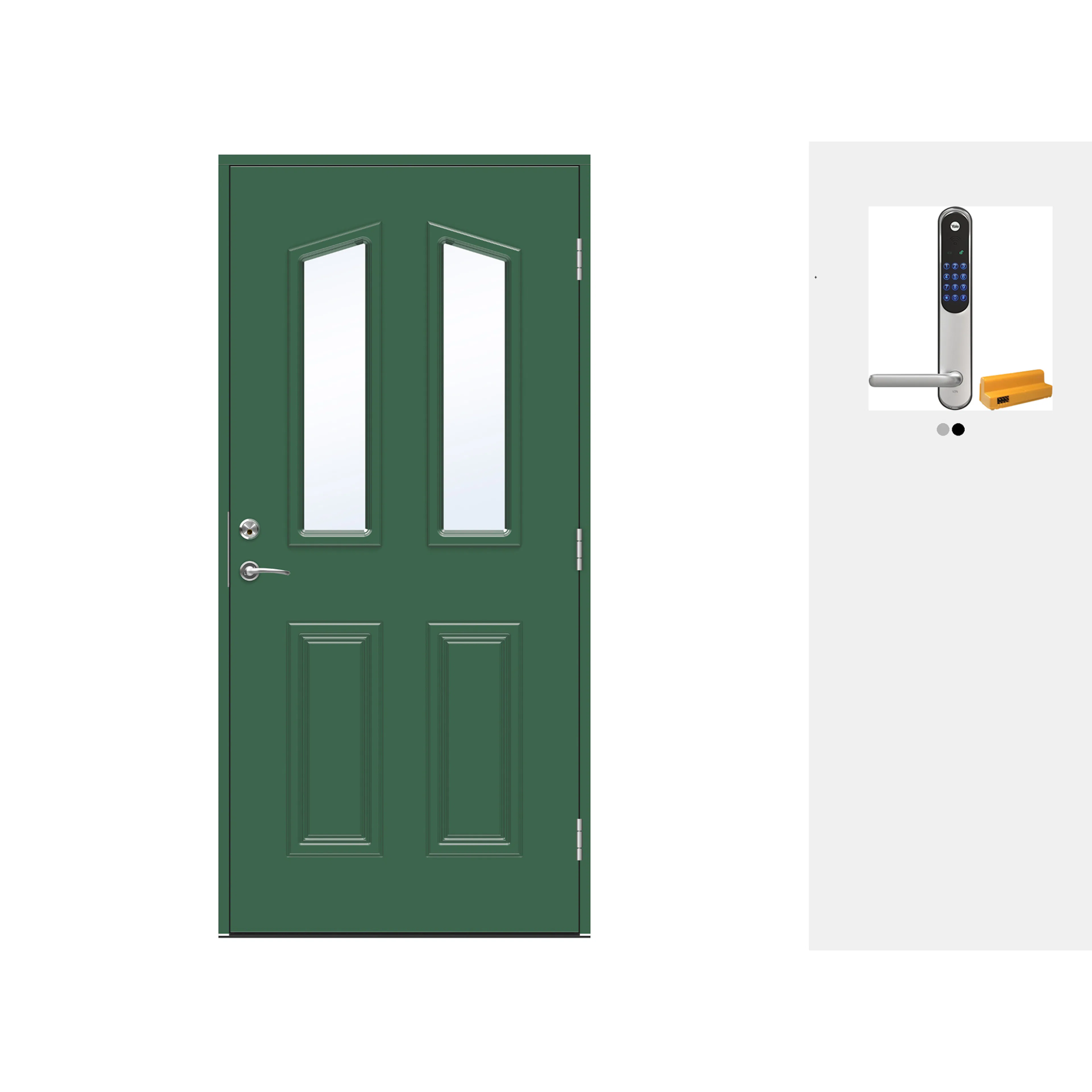 Ytterdør Swedoor Advance-Line Classic Rossini med Yale Doorman Classic Home
