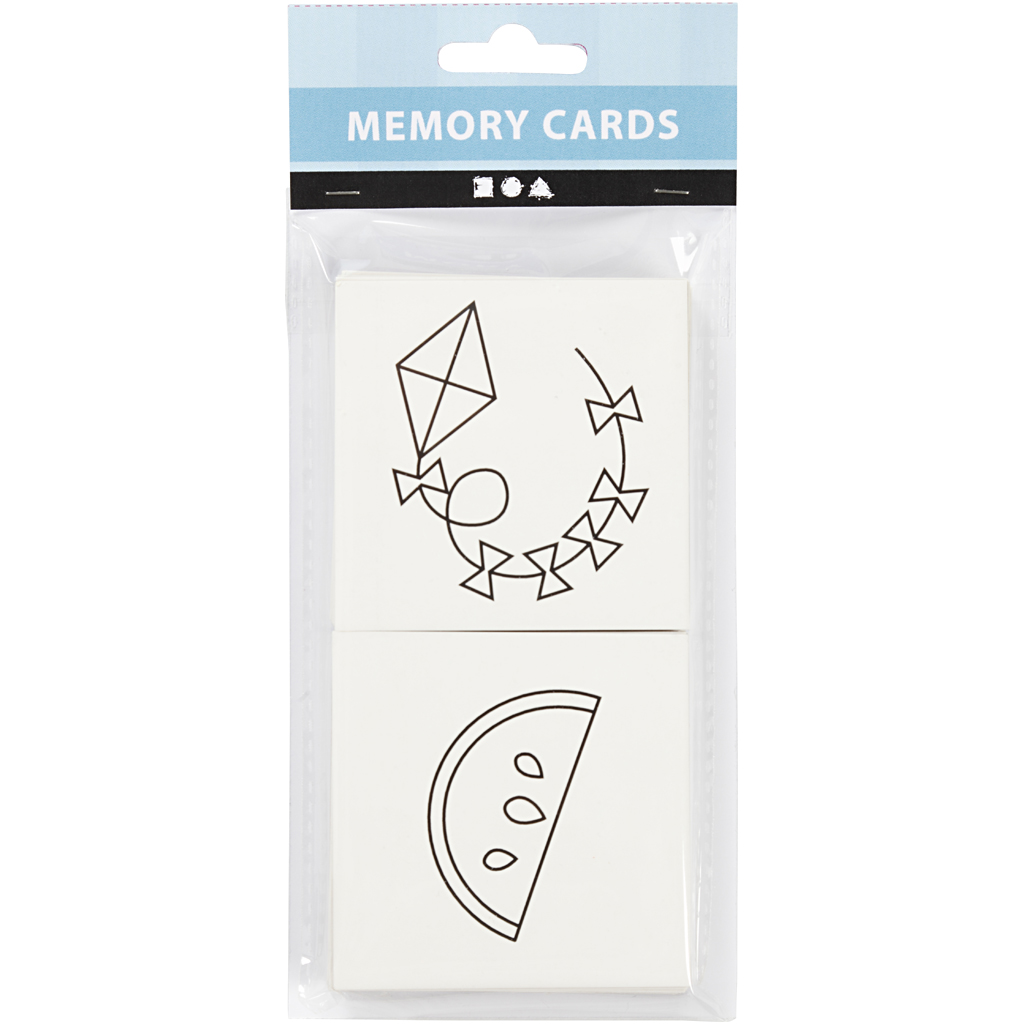 Minnekort Spill Motiv Creativ Company Memory Hvit 7x7 cm 400 g 1 Sett