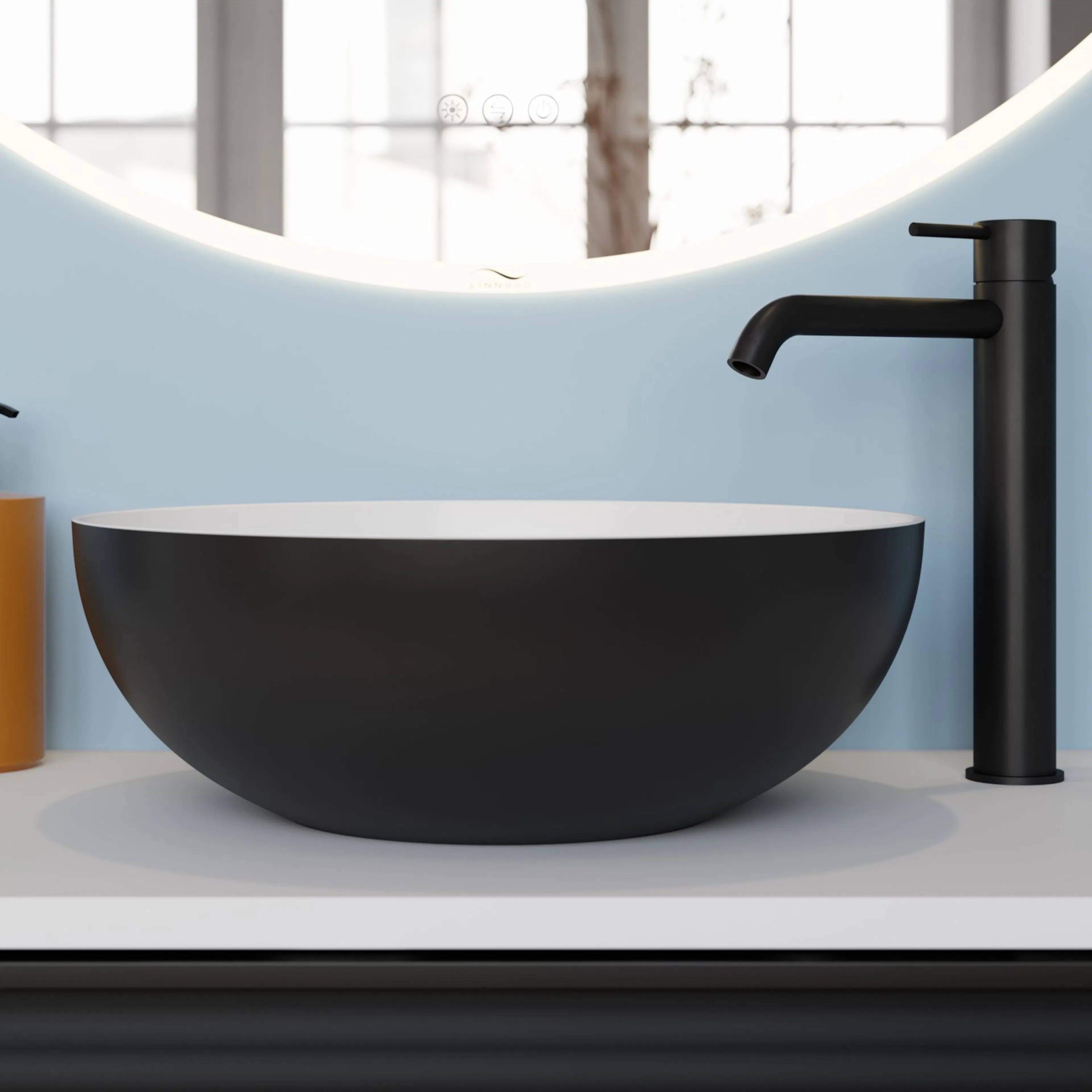 Topplate Linn Bad Corian