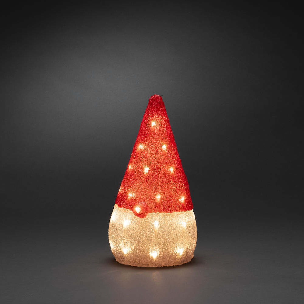 Dekorasjonsfigur Gnosjö Konstsmide Nisse Akryl 37cm LED