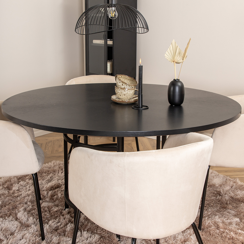 Spisegruppe furniture/fashion Copenhagen Ø140 cm med 4 Berit Stoler
