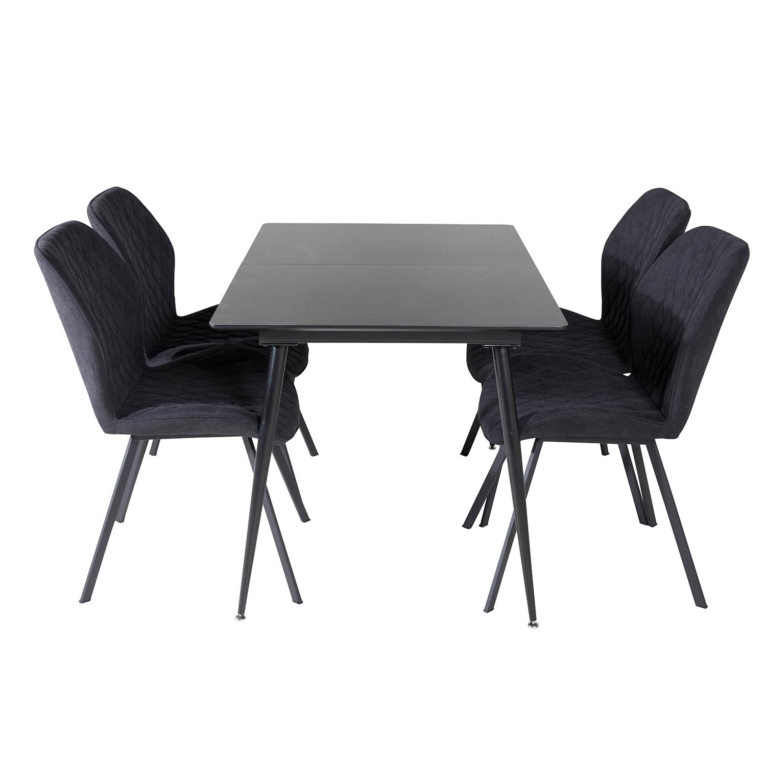 Spisegruppe Venture Home Silvia med Innleggsplate og 4 Geneva Stoler