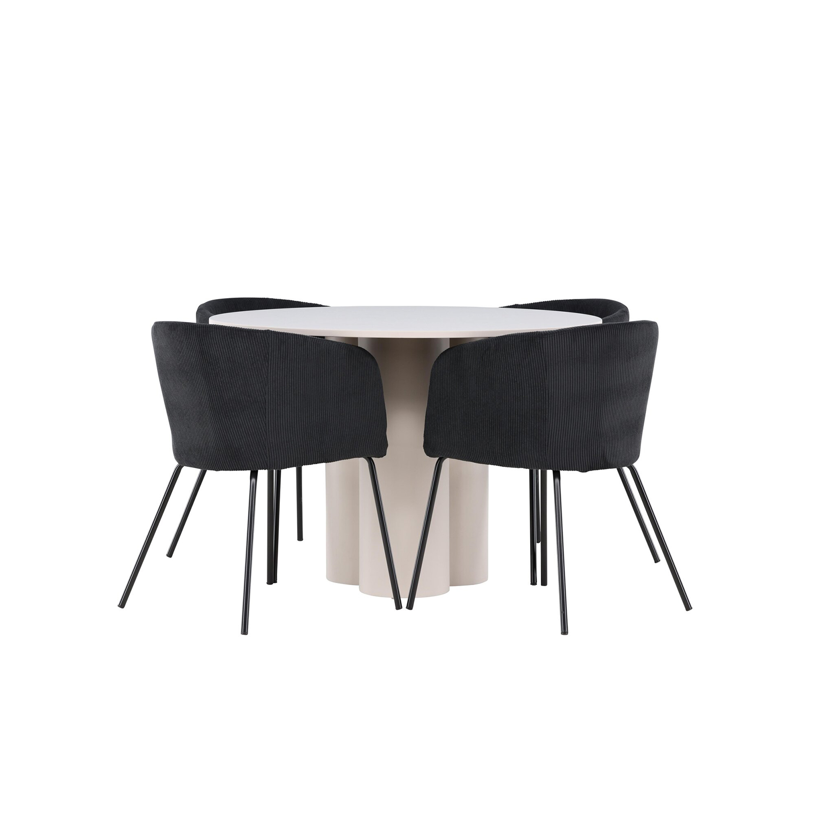 Spisegruppe Venture Home Olivia Ø110 med 4 stk Berit Stoler