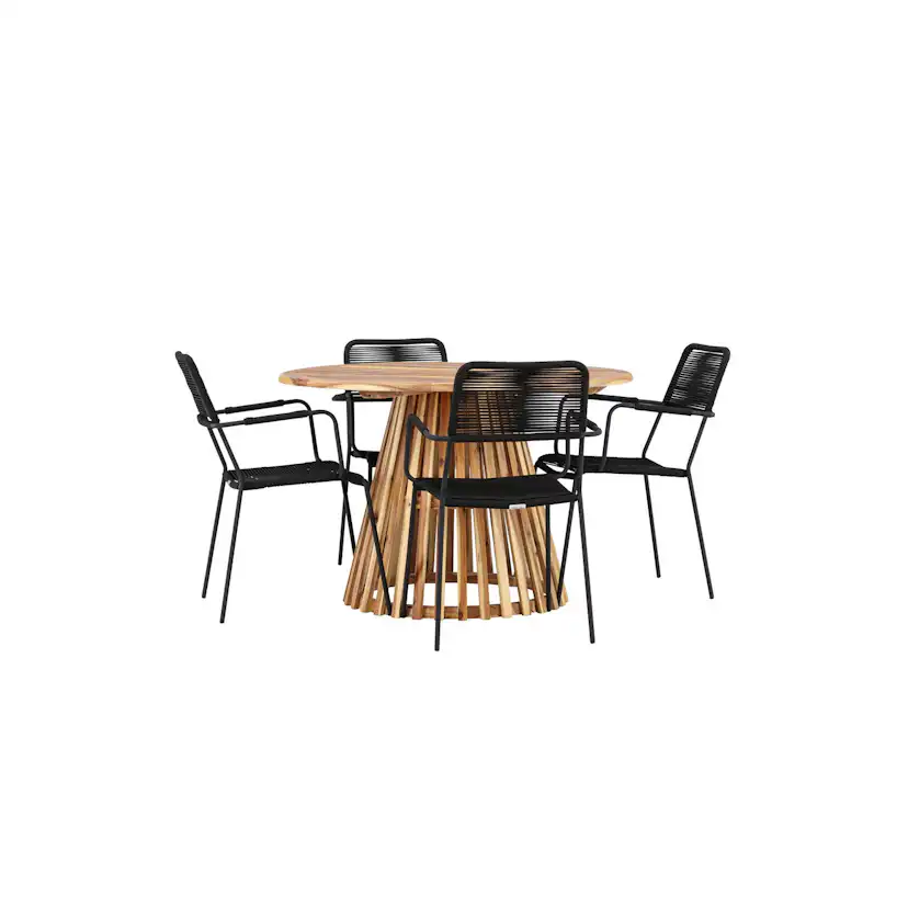Hagegruppe Venture Home Lumpur med 4 Lindos Lenestoler