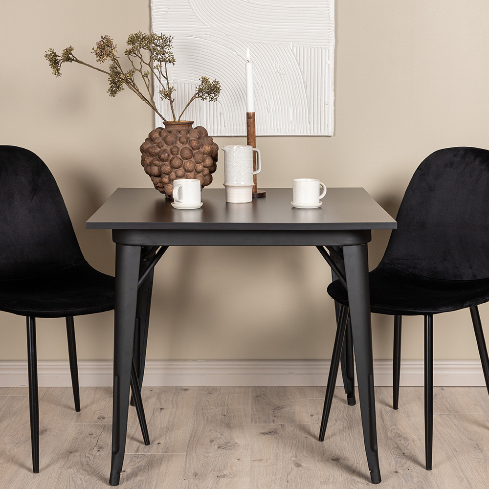 Spisegruppe Venture Home Tempe med 2 Polar Stoler Fløyel