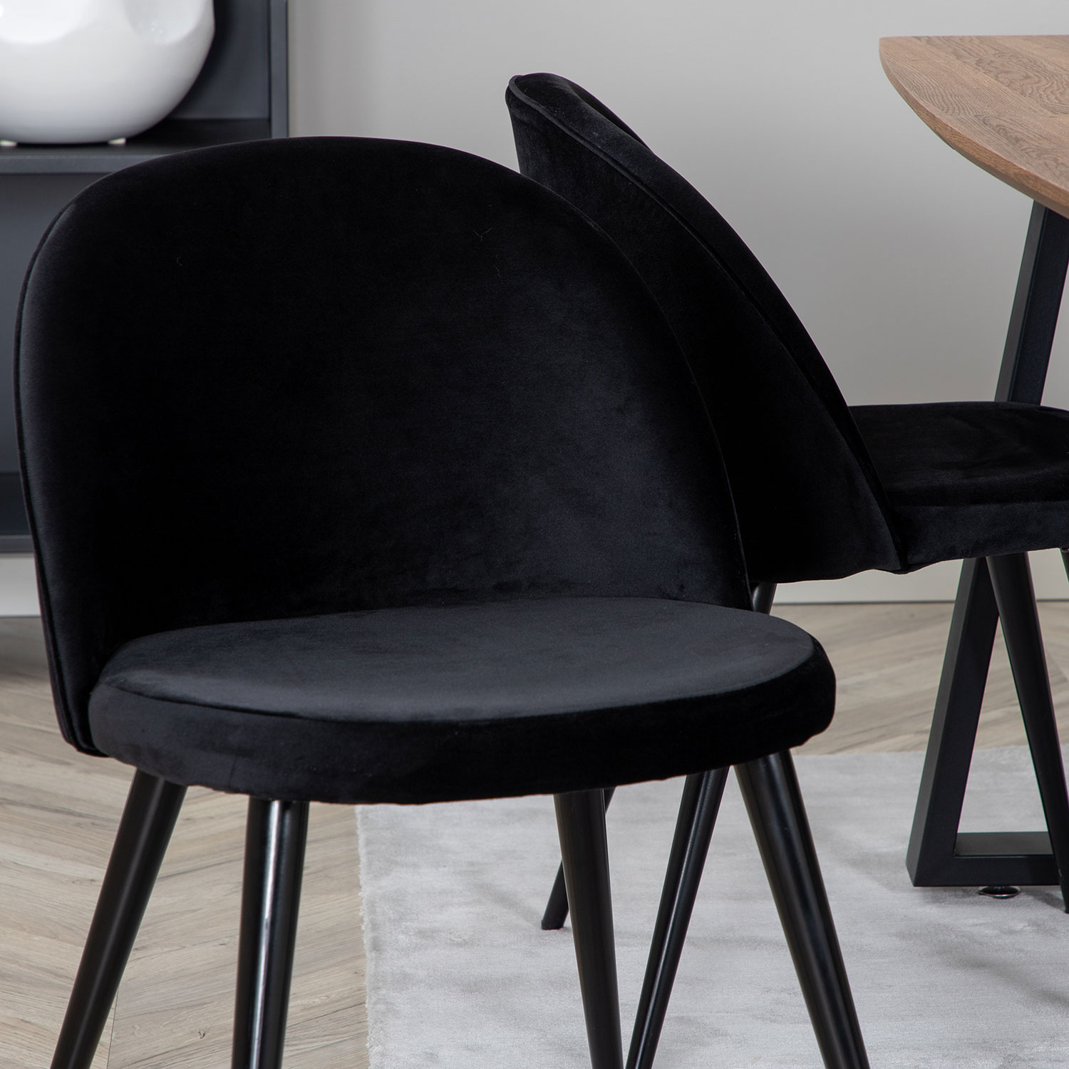 Spisegruppe Venture Home Inca med 4 Velvet Stoler