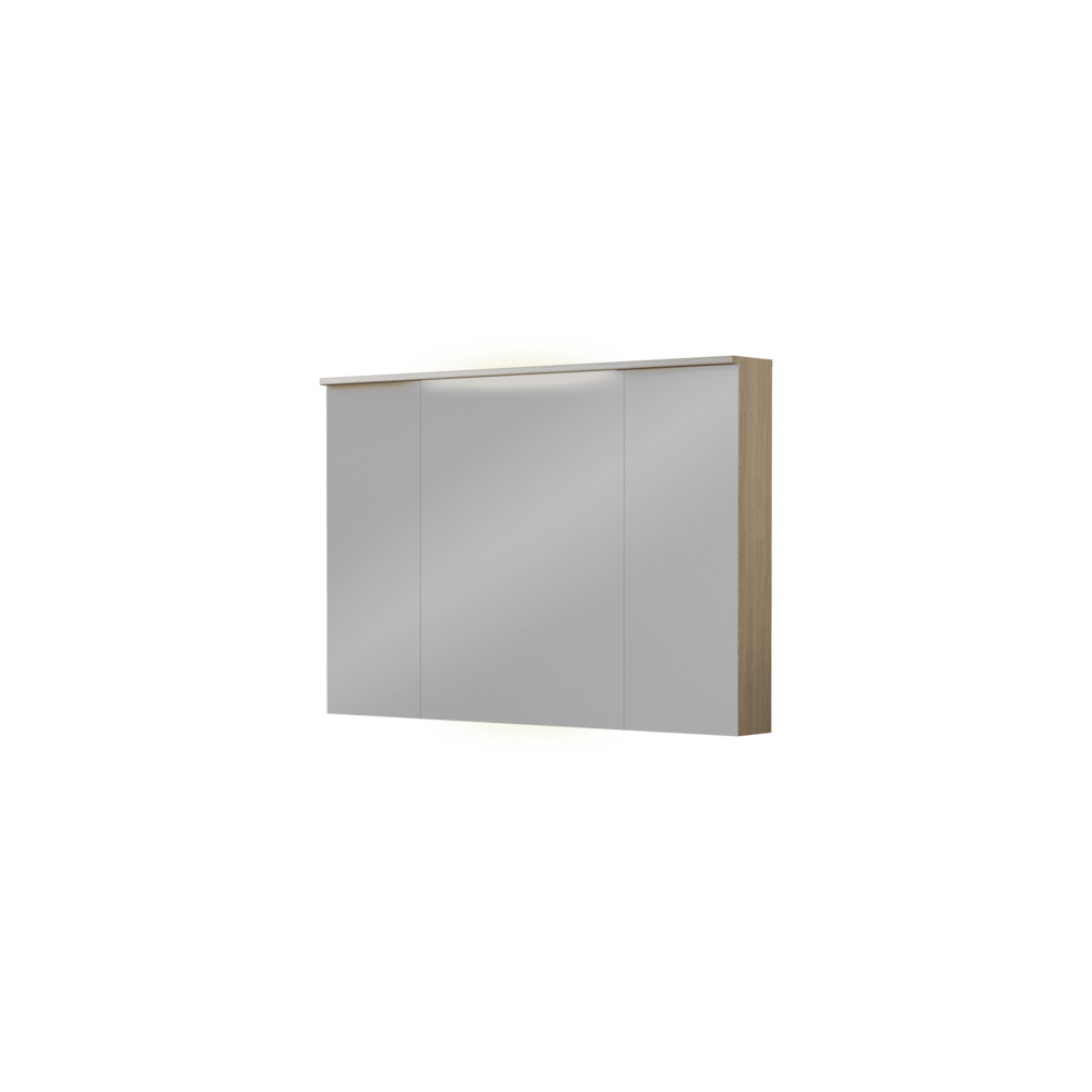 Speilskap FOSSBAD B120 D12 med Lystopp 60 + 30 + 60