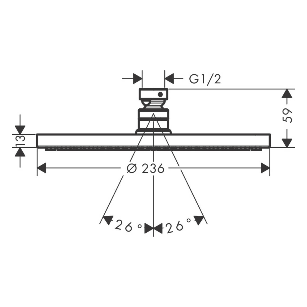 Taksil Hansgrohe Raindance S 240 1jet