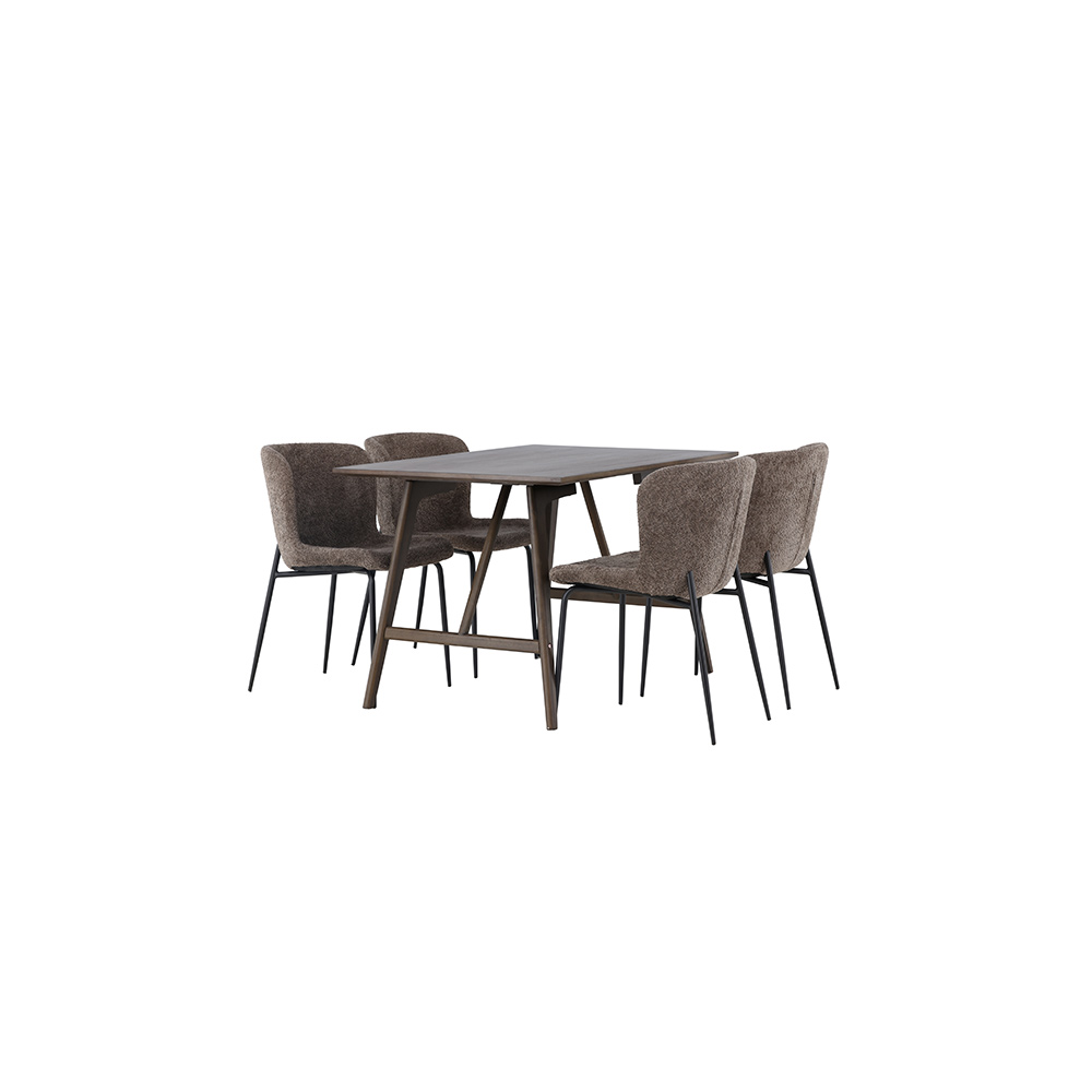 Spisegruppe Venture Home Kaseidon med 4 stk Modesto Stoler