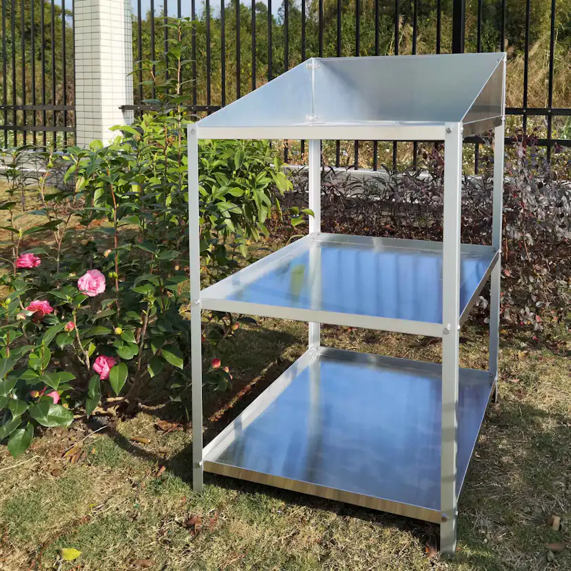 GM51073-Silver Planteringsbänk med lådor 55x56x92c Sølv